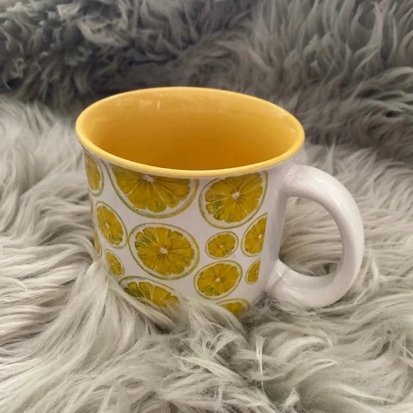 Lemon print coffee mug - Picture 2 of 5